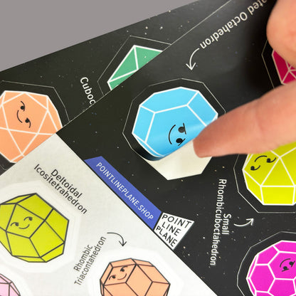 ARCHIMEDEAN AND CATALAN SOLIDS Large Sticker Sheet