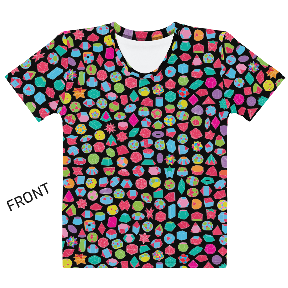 ALL THE SHAPES SMALL-SCALE Women's Allover T-shirt