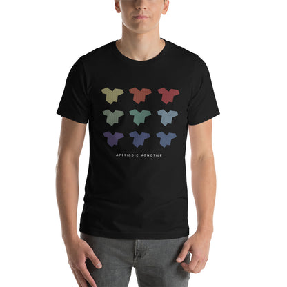 APERIODIC MONOTILE: 9 Checked Shirt-Tiles (Unisex Regular T-shirt)